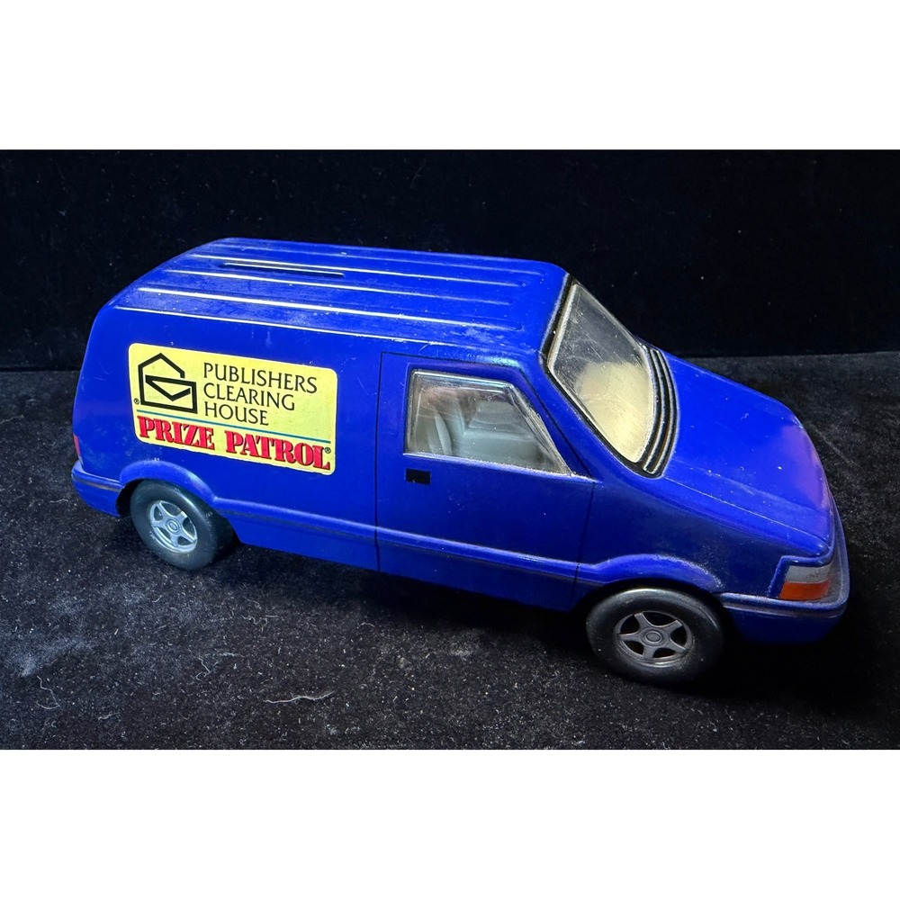 Vintage 1996 Publishers Clearing House PCH Prize Patrol Van-Coin Bank Blue IMG